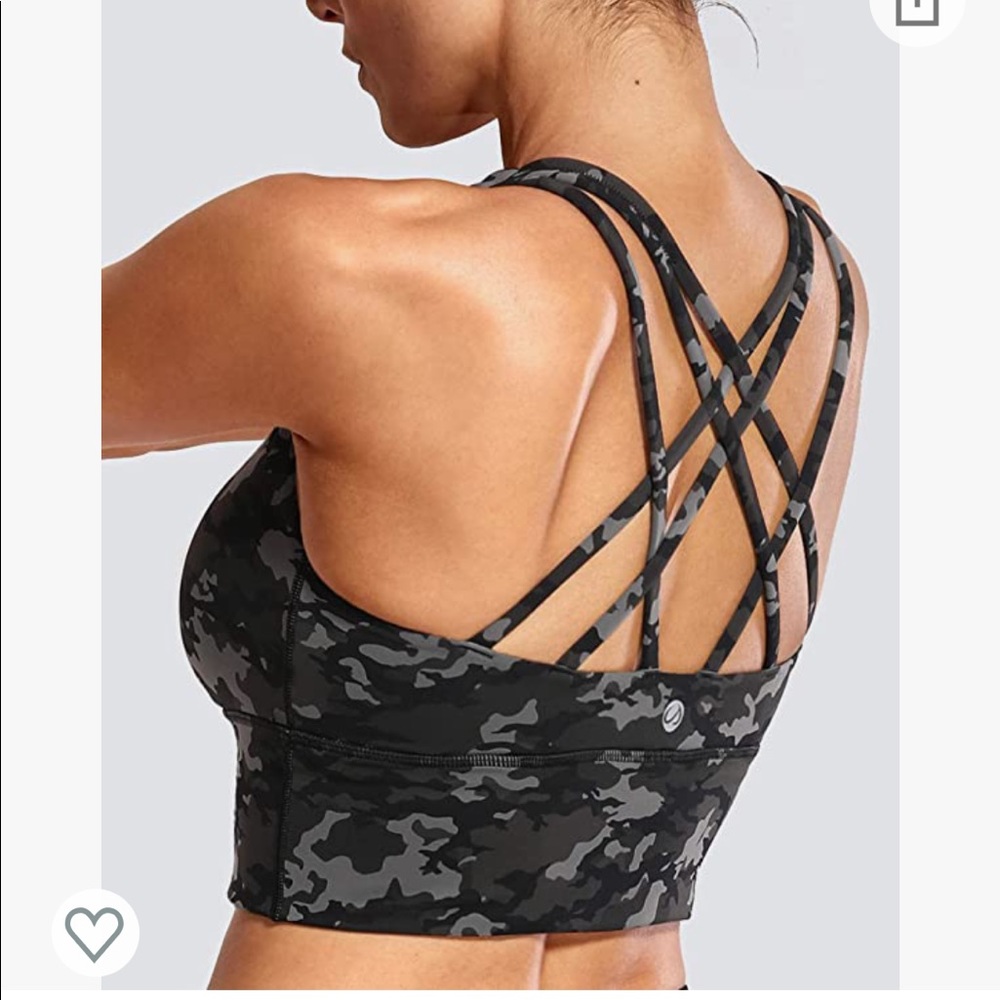 Black Camo Padded Sports Bra